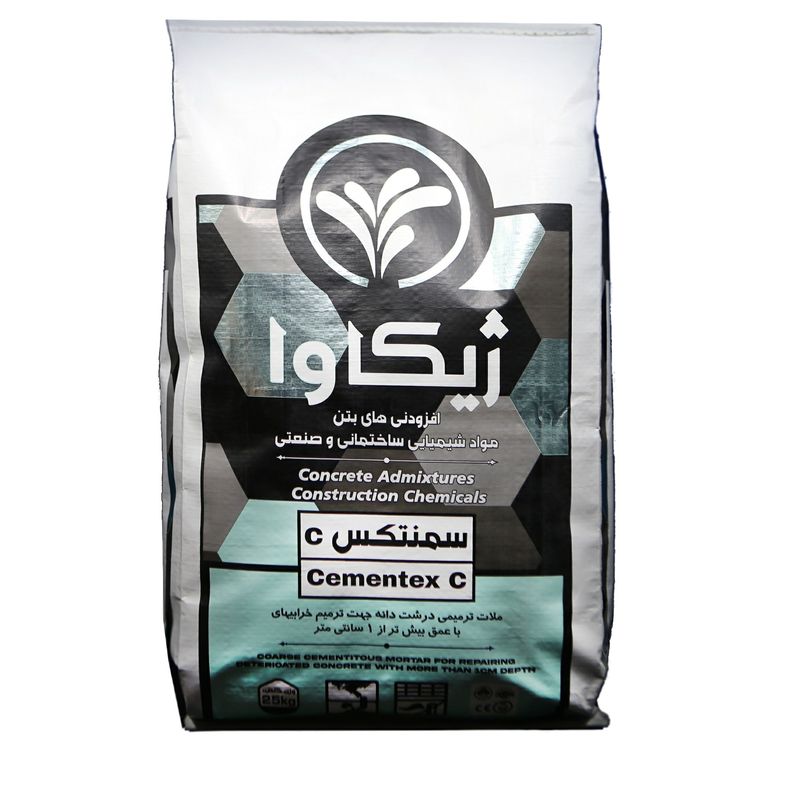 ملات تعمیر بتن ژیکاوا مدل سمنتکس c وزن 25 کیلوگرم